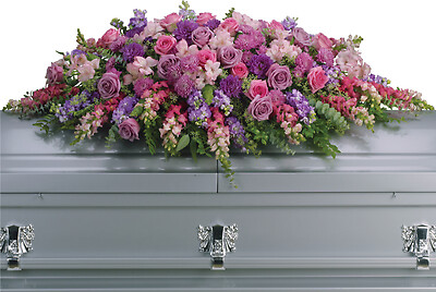 Lavender Tribute Casket Spray